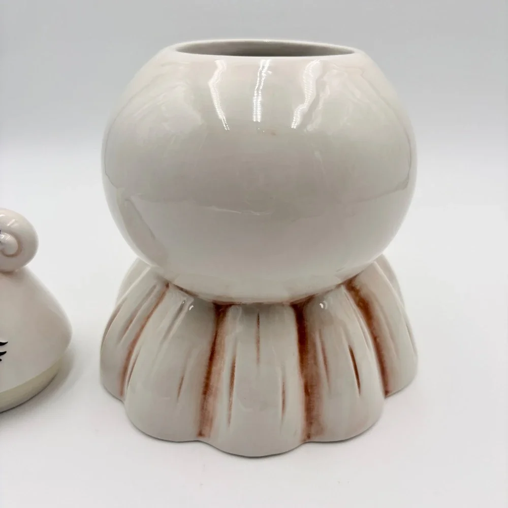 Johanna Parker Ceramic Ghost Canister Halloween Cookie Jar with Spider Hat